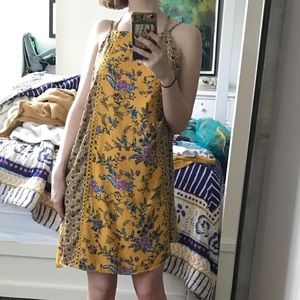 Yellow patterned dress NEVER WORN